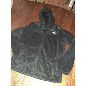Kids Youth XL Size 18 North Face Black Long Sleeve Front Zip Hoodie Jacket